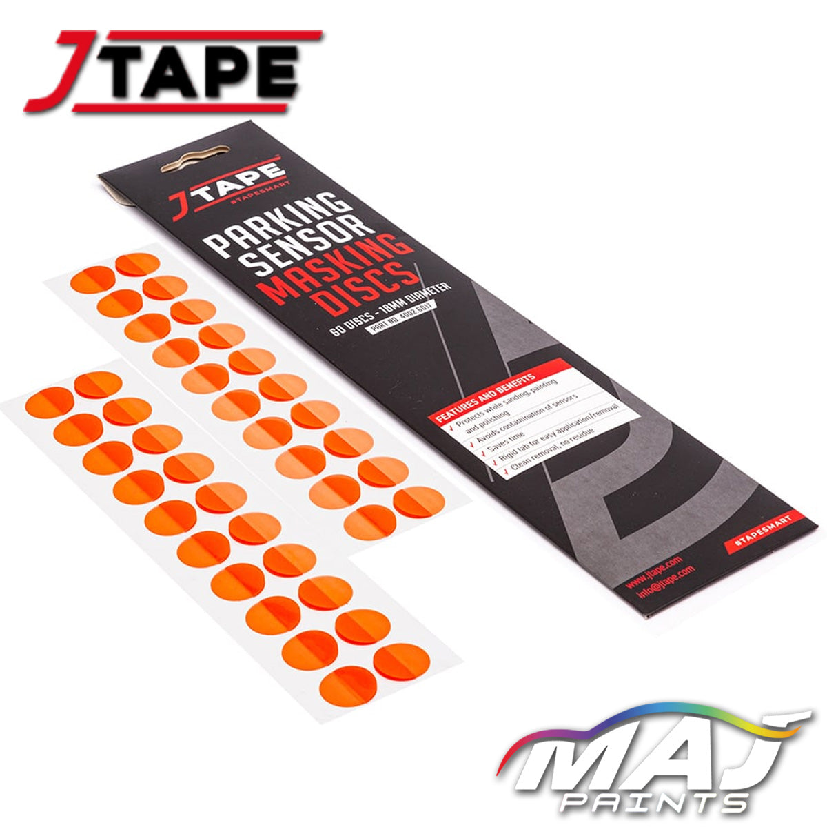 J Tape Parking Sensor Masking Discs - Pack of 60