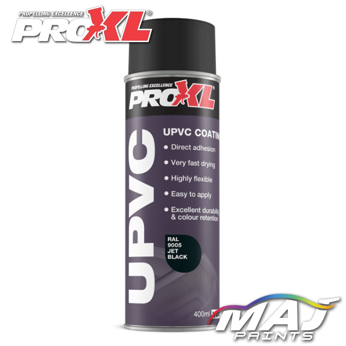 ProXL UPVC Coating RAL 9005 Jet Black Aerosol - 400ml