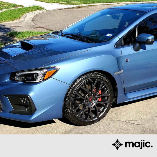 Subaru Storm Grey, Heritage Blue Paint (P9Y)