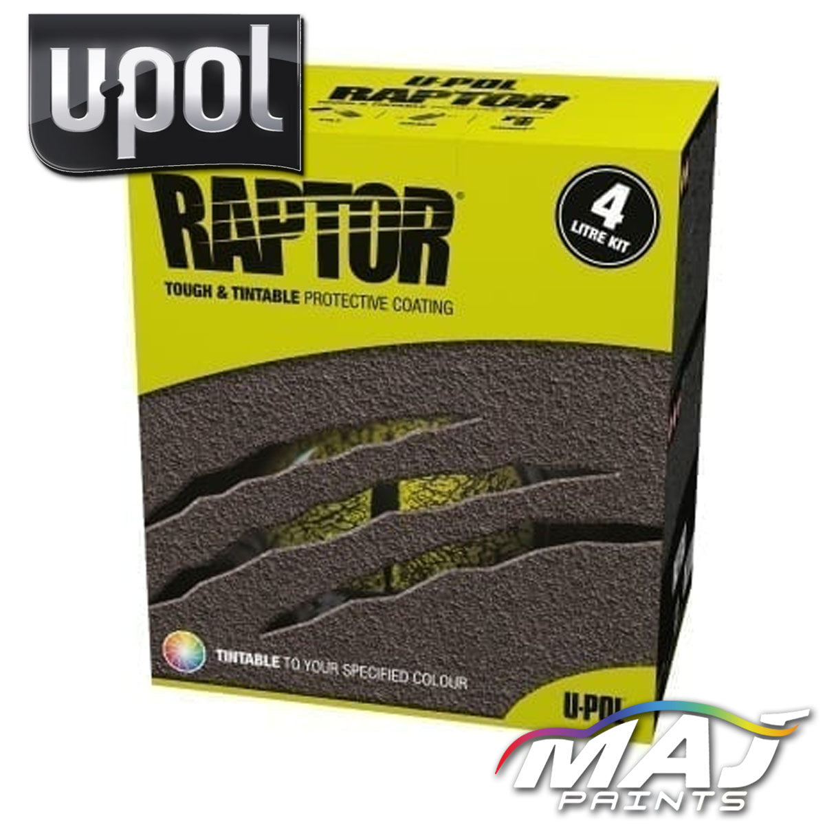 U-Pol Raptor Tough Protective Coating 1 Bottle Kit - 3.8L Tintable